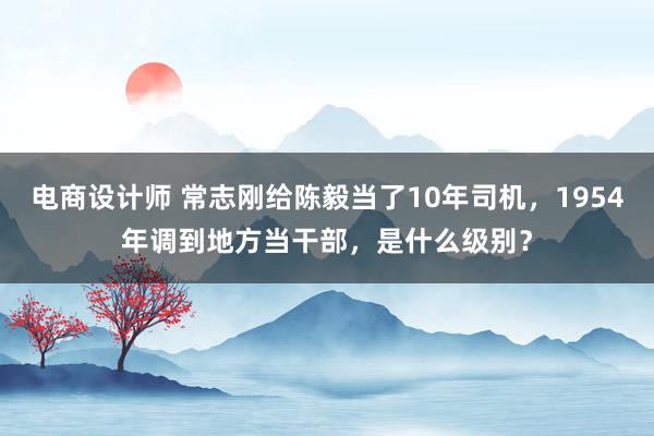 电商设计师 常志刚给陈毅当了10年司机，1954年调到地方当干部，是什么级别？