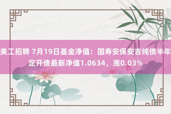 美工招聘 7月19日基金净值：国寿安保安吉纯债半年定开债最新净值1.0634，涨0.03%