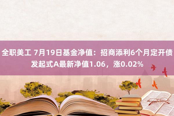 全职美工 7月19日基金净值：招商添利6个月定开债发起式A最新净值1.06，涨0.02%