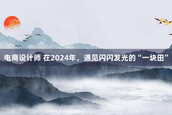 电商设计师 在2024年，遇见闪闪发光的“一块田”